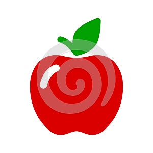 Red apple icon - vector